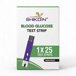 SHIKON SK069-BGS25 Blood Glucose Test Strips, Pack of 25 strips